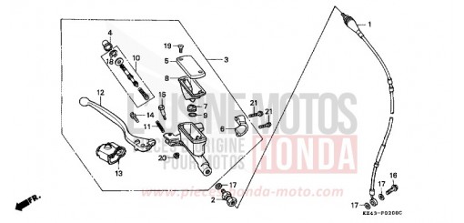 FR. BRAKE MASTER CYLINDER (1) CR125RL de 1990